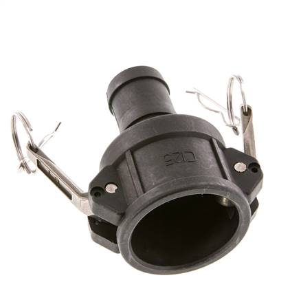 Acoplamiento de polipropileno Camlock DN 40 (1 1/2'') Pilar de manguera (32 mm) Tipo C MIL-C-27487