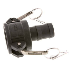 Acoplamiento de polipropileno Camlock DN 40 (1 1/2'') Pilar de manguera (32 mm) Tipo C MIL-C-27487