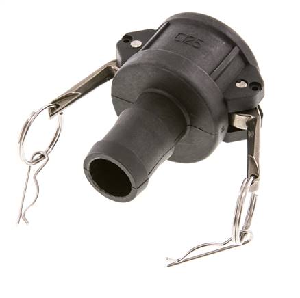 Acoplamiento de polipropileno Camlock DN 40 (1 1/2'') Pilar de manguera (32 mm) Tipo C MIL-C-27487