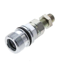 Acero DN 10 Acoplamiento hidráulico Enchufe 8 mm L Anillo de compresión Mampara ISO 14541/8434-1 D M28 x 2