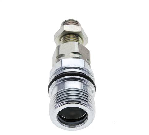 Acero DN 10 Acoplamiento hidráulico Enchufe 8 mm L Anillo de compresión Mampara ISO 14541/8434-1 D M28 x 2
