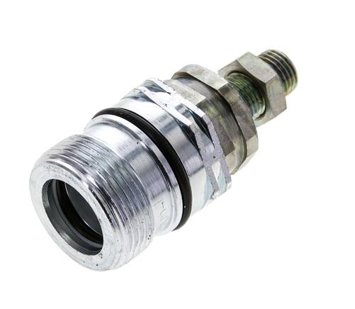 Acero DN 12.5 Acoplamiento hidráulico Enchufe 8 mm L Anillo de compresión Mampara ISO 14541/8434-1 D M36 x 2