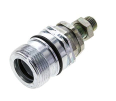 Acero DN 12.5 Acoplamiento hidráulico Enchufe 8 mm L Anillo de compresión Mampara ISO 14541/8434-1 D M36 x 2