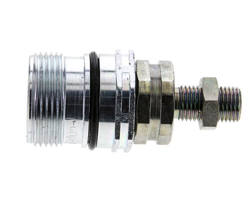 Acero DN 12.5 Acoplamiento hidráulico Enchufe 8 mm L Anillo de compresión Mampara ISO 14541/8434-1 D M36 x 2
