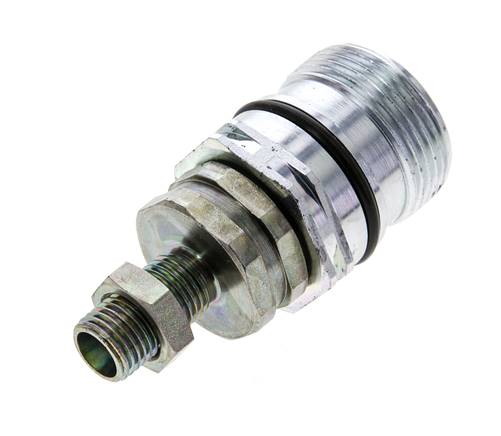 Acero DN 12.5 Acoplamiento hidráulico Enchufe 8 mm L Anillo de compresión Mampara ISO 14541/8434-1 D M36 x 2