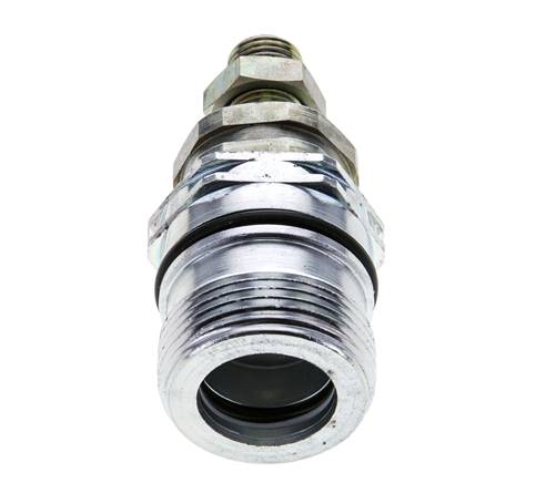 Acero DN 12.5 Acoplamiento hidráulico Enchufe 8 mm L Anillo de compresión Mampara ISO 14541/8434-1 D M36 x 2