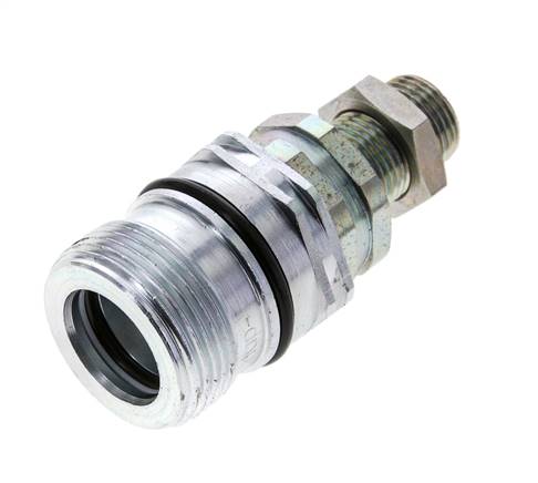 Acero DN 12.5 Acoplamiento hidráulico Enchufe 12 mm L Anillo de compresión Mampara ISO 14541/8434-1 D M36 x 2