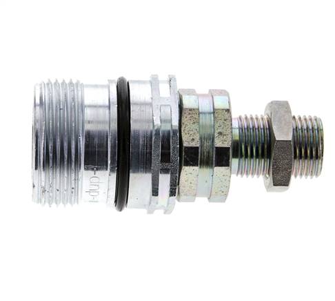 Acero DN 12.5 Acoplamiento hidráulico Enchufe 12 mm L Anillo de compresión Mampara ISO 14541/8434-1 D M36 x 2