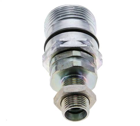 Acero DN 12.5 Acoplamiento hidráulico Enchufe 12 mm L Anillo de compresión Mampara ISO 14541/8434-1 D M36 x 2