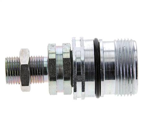 Acero DN 12.5 Acoplamiento hidráulico Enchufe 12 mm L Anillo de compresión Mampara ISO 14541/8434-1 D M36 x 2