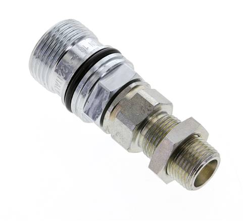 Acero DN 10 Acoplamiento hidráulico Enchufe 10 mm S Anillo de compresión Mampara ISO 14541/8434-1 D M28 x 2