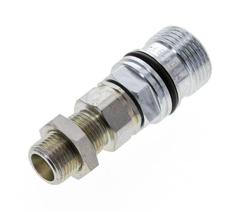 Acero DN 10 Acoplamiento hidráulico Enchufe 10 mm S Anillo de compresión Mampara ISO 14541/8434-1 D M28 x 2