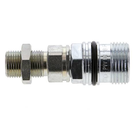 Acero DN 10 Acoplamiento hidráulico Enchufe 10 mm S Anillo de compresión Mampara ISO 14541/8434-1 D M28 x 2