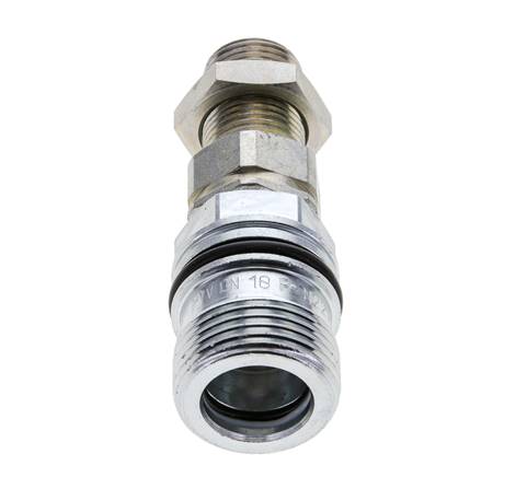 Acero DN 10 Acoplamiento hidráulico Enchufe 10 mm S Anillo de compresión Mampara ISO 14541/8434-1 D M28 x 2