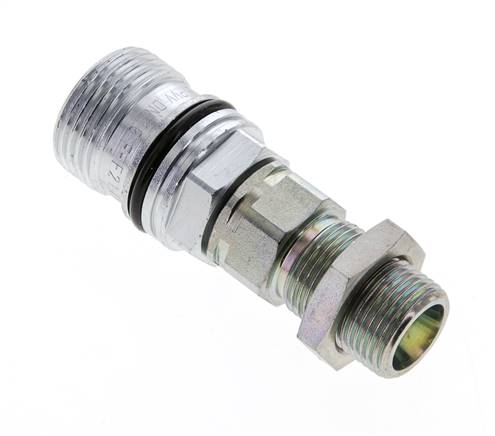 Acero DN 10 Acoplamiento hidráulico Enchufe 12 mm S Anillo de compresión Mampara ISO 14541/8434-1 D M28 x 2