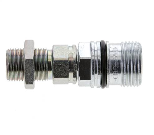 Acero DN 10 Acoplamiento hidráulico Enchufe 12 mm S Anillo de compresión Mampara ISO 14541/8434-1 D M28 x 2