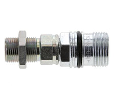 Acero DN 10 Acoplamiento hidráulico Enchufe 12 mm S Anillo de compresión Mampara ISO 14541/8434-1 D M28 x 2