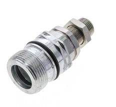 Acero DN 12.5 Acoplamiento hidráulico Enchufe 10 mm S Anillo de compresión Mampara ISO 14541/8434-1 D M36 x 2