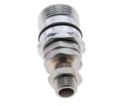 Acero DN 12.5 Acoplamiento hidráulico Enchufe 10 mm S Anillo de compresión Mampara ISO 14541/8434-1 D M36 x 2