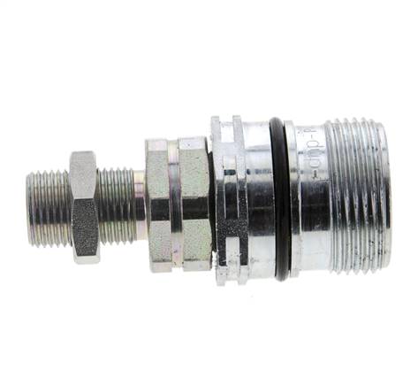 Acero DN 12.5 Acoplamiento hidráulico Enchufe 10 mm S Anillo de compresión Mampara ISO 14541/8434-1 D M36 x 2