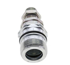 Acero DN 12.5 Acoplamiento hidráulico Enchufe 10 mm S Anillo de compresión Mampara ISO 14541/8434-1 D M36 x 2