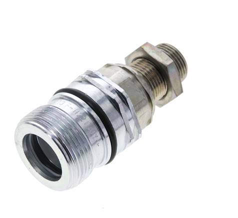 Acero DN 12.5 Acoplamiento hidráulico Enchufe 12 mm S Anillo de compresión Mampara ISO 14541/8434-1 D M36 x 2