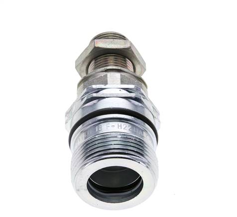 Acero DN 12.5 Acoplamiento hidráulico Enchufe 12 mm S Anillo de compresión Mampara ISO 14541/8434-1 D M36 x 2