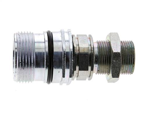 Acero DN 12.5 Acoplamiento hidráulico Enchufe 16 mm S Anillo de compresión Mampara ISO 14541/8434-1 D M36 x 2