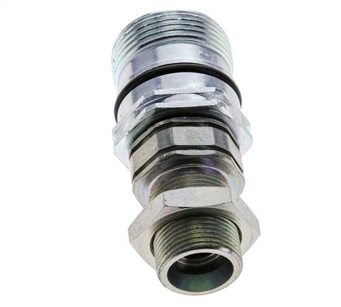 Acero DN 12.5 Acoplamiento hidráulico Enchufe 16 mm S Anillo de compresión Mampara ISO 14541/8434-1 D M36 x 2