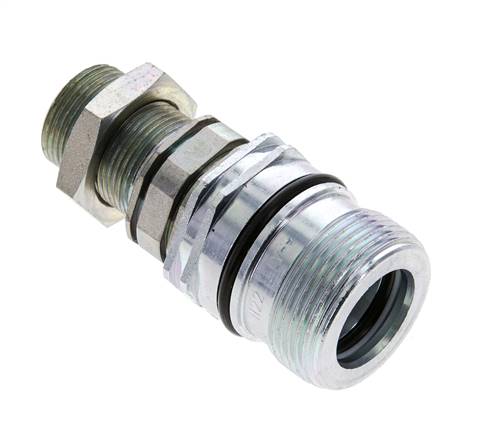 Acero DN 12.5 Acoplamiento hidráulico Enchufe 16 mm S Anillo de compresión Mampara ISO 14541/8434-1 D M36 x 2