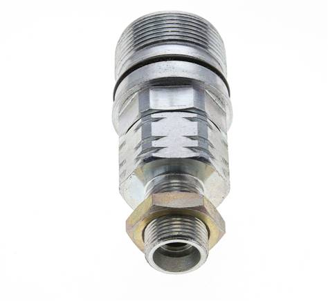 Acero DN 20 Acoplamiento hidráulico Enchufe 14 mm S Anillo de compresión Mampara ISO 14541/8434-1 D M42 x 2