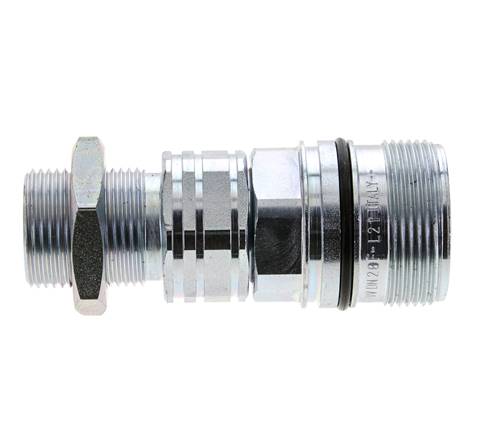 Acero DN 20 Acoplamiento hidráulico Enchufe 20 mm S Anillo de compresión Mampara ISO 14541/8434-1 D M42 x 2