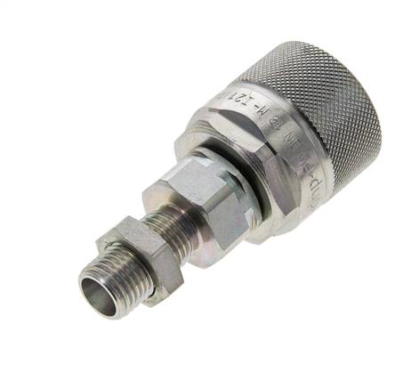 Acero DN 10 Acoplamiento hidráulico Tapón 8 mm L Anillo de compresión Mampara ISO 14541/8434-1 D M28 x 2