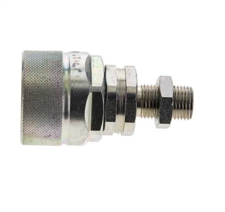 Acero DN 12.5 Acoplamiento hidráulico Tapón 10 mm L Anillo de compresión Mampara ISO 14541/8434-1 D M36 x 2