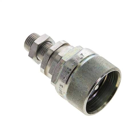 Acero DN 12.5 Acoplamiento hidráulico Tapón 10 mm L Anillo de compresión Mampara ISO 14541/8434-1 D M36 x 2