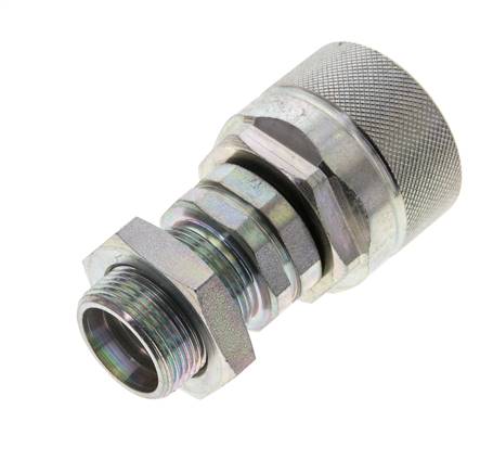 Acero DN 12.5 Acoplamiento hidráulico Tapón 18 mm L Anillo de compresión Mampara ISO 14541/8434-1 D M36 x 2