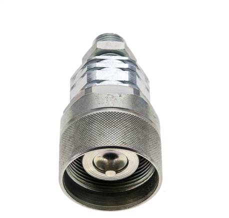 Acero DN 20 Acoplamiento hidráulico Tapón 12 mm L Anillo de compresión Mampara ISO 14541/8434-1 D M42 x 2