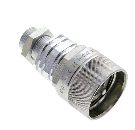 Acero DN 20 Acoplamiento hidráulico Tapón 15 mm L Anillo de compresión Mampara ISO 14541/8434-1 D M42 x 2