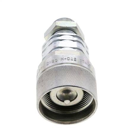 Acero DN 20 Acoplamiento hidráulico Tapón 15 mm L Anillo de compresión Mampara ISO 14541/8434-1 D M42 x 2