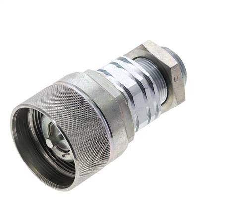 Acero DN 20 Acoplamiento hidráulico Tapón 18 mm L Anillo de compresión Mampara ISO 14541/8434-1 D M42 x 2