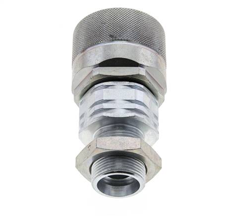 Acero DN 20 Acoplamiento hidráulico Tapón 18 mm L Anillo de compresión Mampara ISO 14541/8434-1 D M42 x 2
