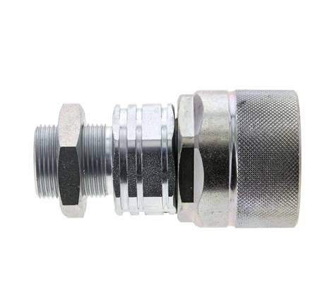 Acero DN 20 Acoplamiento hidráulico Tapón 18 mm L Anillo de compresión Mampara ISO 14541/8434-1 D M42 x 2