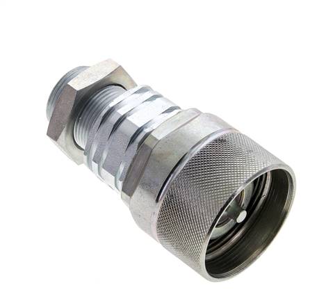 Acero DN 20 Acoplamiento hidráulico Tapón 18 mm L Anillo de compresión Mampara ISO 14541/8434-1 D M42 x 2