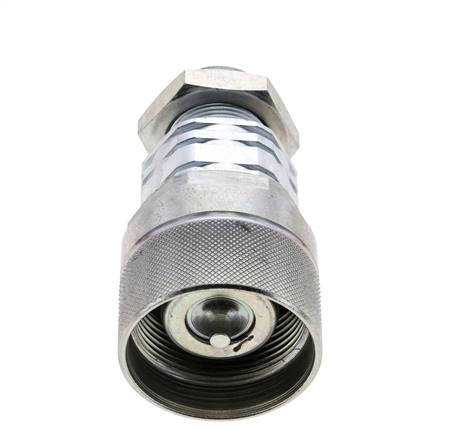 Acero DN 20 Acoplamiento hidráulico Tapón 18 mm L Anillo de compresión Mampara ISO 14541/8434-1 D M42 x 2