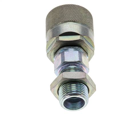 Acero DN 10 Acoplamiento hidráulico Tapón 12 mm S Anillo de compresión Mampara ISO 14541/8434-1 D M28 x 2