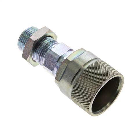 Acero DN 10 Acoplamiento hidráulico Tapón 12 mm S Anillo de compresión Mampara ISO 14541/8434-1 D M28 x 2