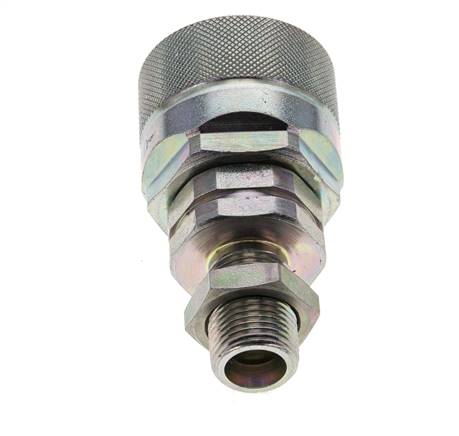 Acero DN 12.5 Acoplamiento hidráulico Tapón 10 mm S Anillo de compresión Mampara ISO 14541/8434-1 D M36 x 2