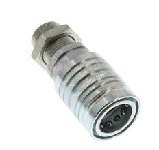 Acero DN 12.5 Acoplamiento hidráulico Enchufe 16 mm S Anillo de compresión Mampara ISO 7241-1 A/8434-1 D 20.5mm
