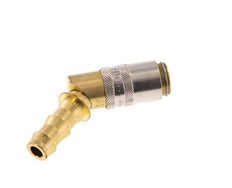 Latón DN 6 Enchufe de anclaje del molde 9,5 mm Protección de desbloqueo de la manguera 45 grados
