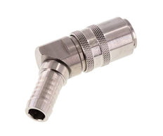 Acero inoxidable DN 9 Enchufe de anclaje para manguera de 13 mm Pilar de 45 grados